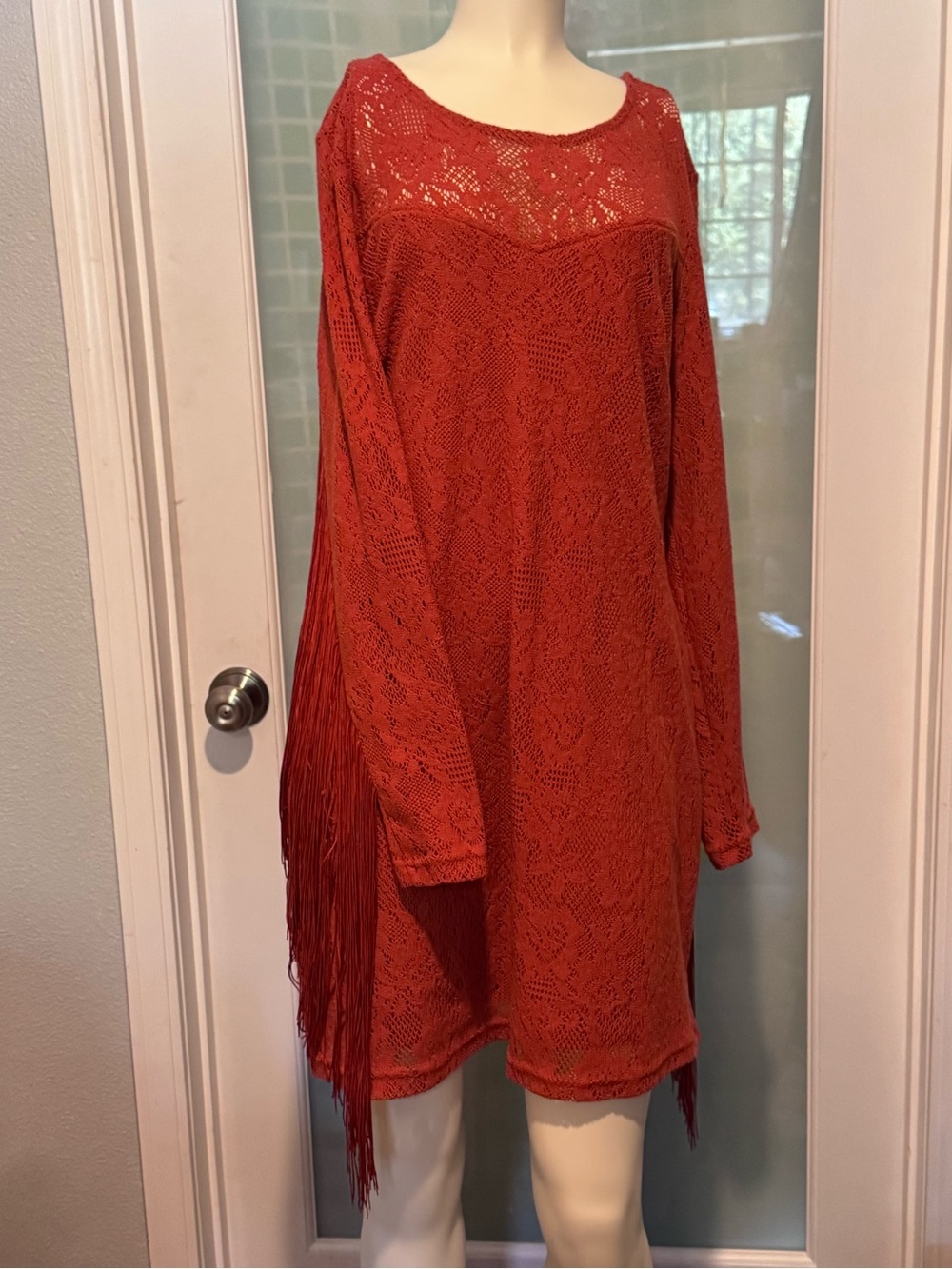 Idyllwind Orange Western Boho Fringe Midi